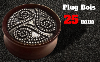 2 plugs bois echancres 25 mm