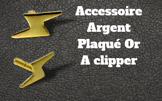 Accessoire clipable Argent plaque Or - pour labret biolpastic et bioflex (non fourni)
