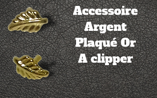 Accessoire clipable Argent plaque Or - pour labret biolpastic et bioflex (non fourni)