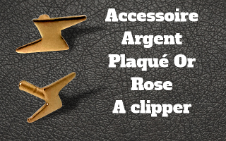 Accessoire clipable Argent plaque Or Rose- pour labret biolpastic et bioflex (non fourni)