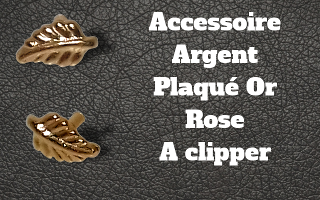 Accessoire clipable Argent plaque Or Rose- pour labret biolpastic et bioflex (non fourni)