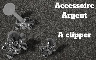 Accessoire clipable Argent - pour labret biolpastic et bioflex (non fourni)