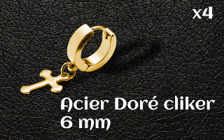 anneau clicker acier dore diametre 6 mm interne