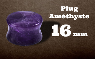 plug 16 mm amethyste