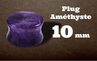 plug 10 mm amethyste