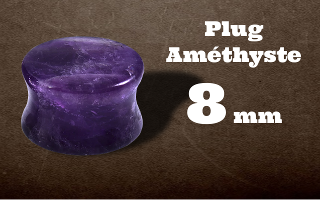 plug 8 mm amethyste