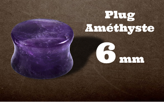 plug 6 mm amethyste