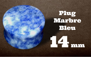 plug 14 mm marbre bleu