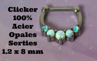 clicker Acier 100% opales serties - 1.2 x 8