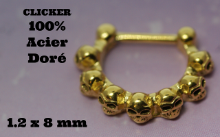 Clicker Acier 100% doré - 1.2 x 8