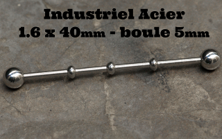 Industriel Acier 1.6 x 40 - boule 5 mm