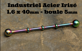 Industriel Acier Irise 1.6 x 40 - boule 5 mm