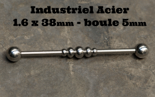 Industriel Acier 1.6 x 38 - boule 5 mm