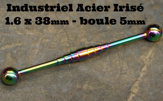 Industriel Acier irise 1.6 x 38 - boule 5 mm