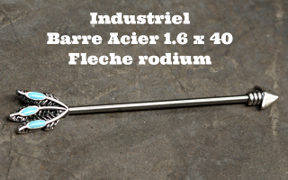 Industriel Acier 1.6 x 40 - Fleche rodium