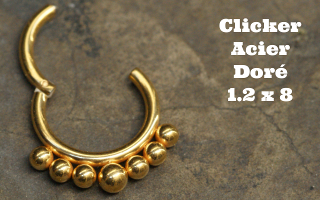 Clicker acier 1.2 x 8 dore