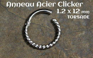Clicker acier 1.2 x 12 mm acier - torsade