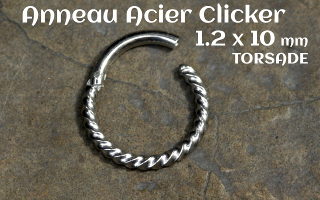 Clicker acier 1.2 x 10 mm acier - torsade