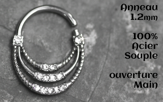 Anneau Acier souple 1.2 - ouverture main