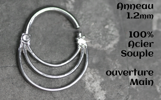 Anneau Acier souple 1.2 - ouverture main