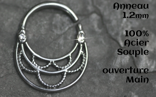 Anneau Acier souple 1.2 - ouverture main