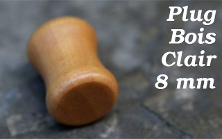 plug bois clair 8 mm