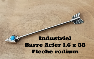 Industriel acier 1.6 x 38 - fleche rodium