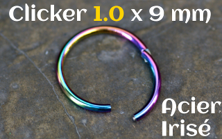 clicker 1.0 x 9 Acier 316 Irise