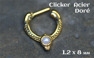 Clicker acier doré 1.2 x 8