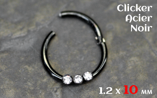 Clicker acier Noir 1.2 x 10