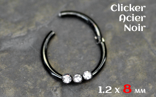 Clicker acier Noir 1.2 x 8