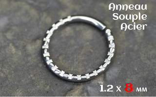 Anneau souple acier 1.2 x 8