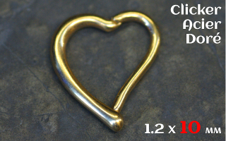 Clicker acier Doré 1.2 x 10