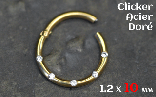 Clicker acier Doré 1.2 x 10