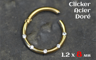 Clicker acier Doré 1.2 x 8