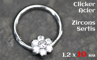 Clicker acier 1.2 x 10 - zircons sertis