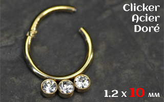 Clicker acier Doré 1.2 x 10
