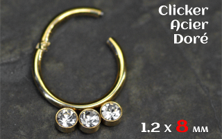 Clicker acier Doré 1.2 x 8
