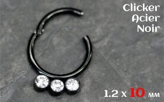 Clicker acier Noir 1.2 x 10