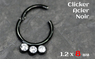 Clicker acier Noir 1.2 x 8