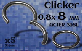 Clicker acier 0.8 x 8 mm
