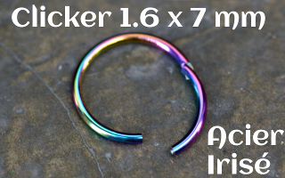 Clicker acier Irisé 1.6 x 7 mm