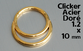 Clicker Acier Doré 1.2 x 10