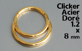 Clicker Acier Doré 1.2 x 8