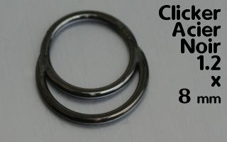 Clicker Acier Noir 1.2 x 8