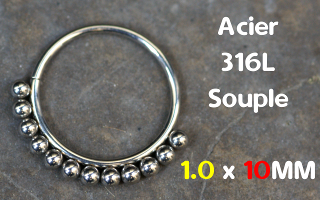 Anneau souple Acier 1.0 x 10 mm