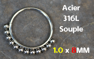 Anneau souple Acier 1.0 x 8 mm