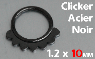 Clicker Acier Noir 1.2 x 10 mm