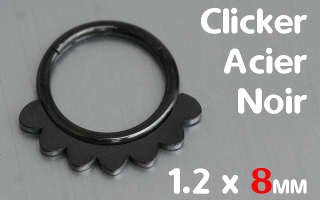 Clicker Acier Noir 1.2 x 8 mm