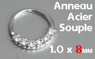 Anneau souple Acier 1.0 x 8 mm - ouverture main
